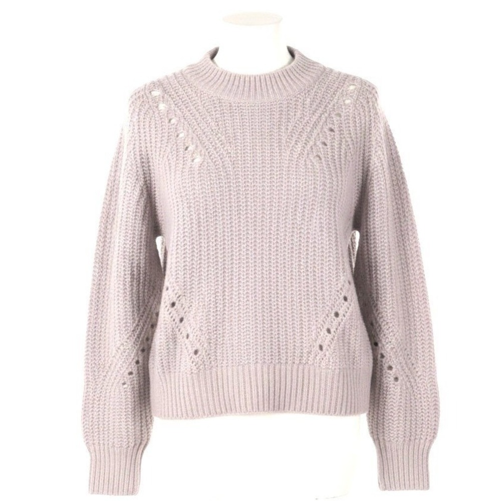 GAP Blush Pink Pointelle‎ Chunky Knit Alpaca Wool Blend Sweater Small Coquette